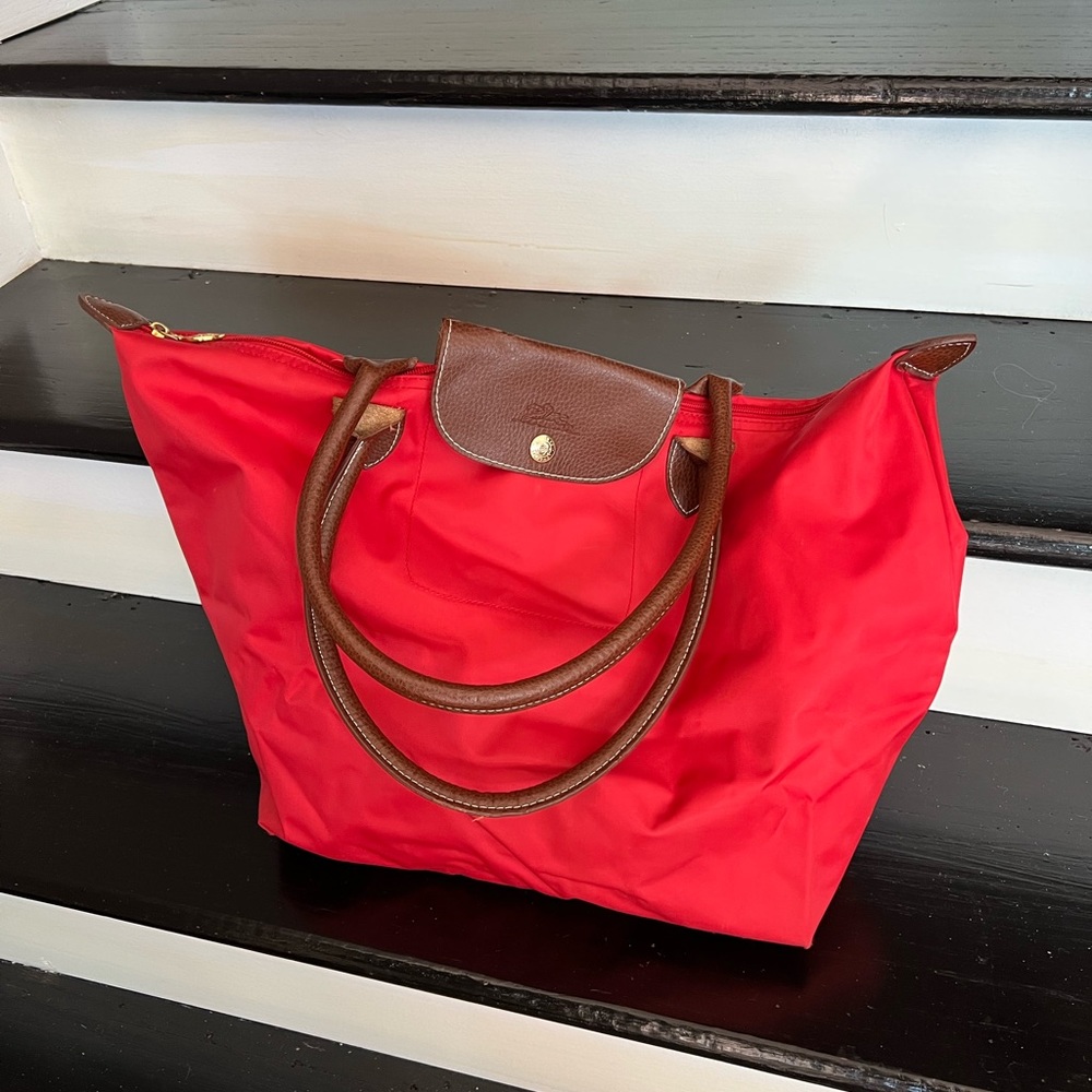 RED FAUX LONGCHAMP PURSE